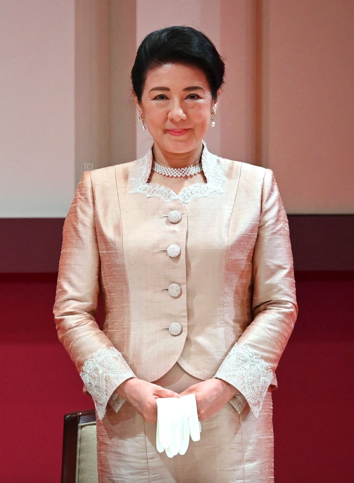 L'Imperatrice Masako partecipa alla cerimonia di consegna del Japan Prize a Tokyo il 13 aprile 2023 (KAZUHIRO NOGI/AFP via Getty Images)