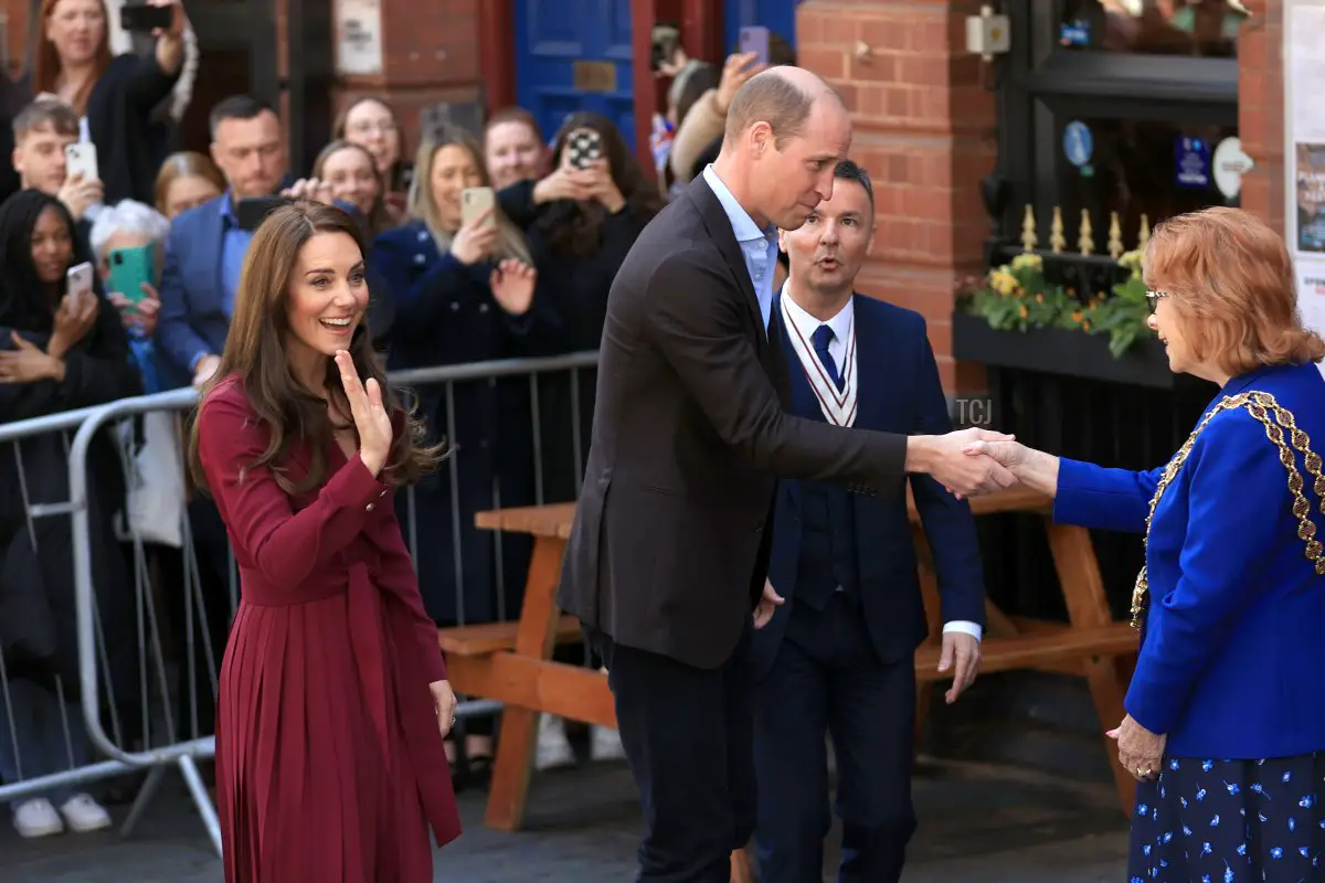 Il Principe e la Principessa di Galles arrivano a The Rectory durante la loro visita a Birmingham il 20 aprile 2023 in Inghilterra (Cameron Smith/Getty Images)