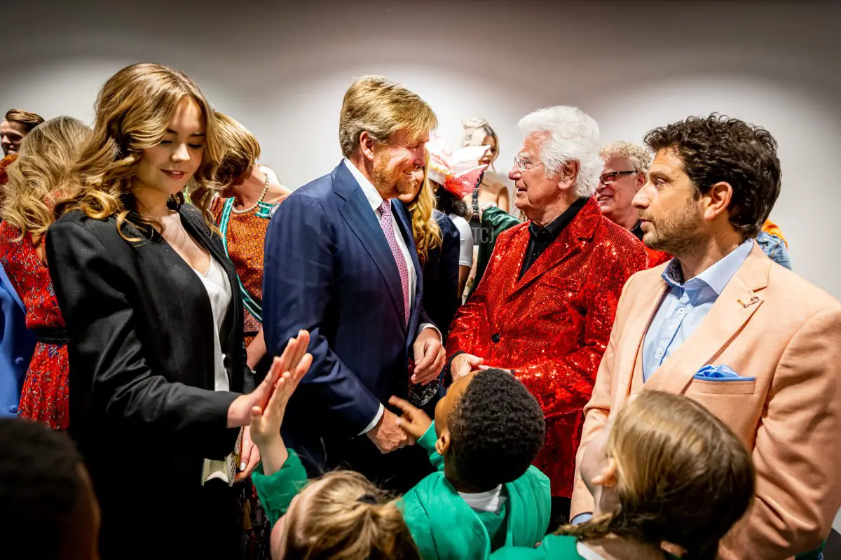 Membri della famiglia reale olandese partecipano al concerto del Giorno del Re il 19 aprile 2023 a Rotterdam, Paesi Bassi (Patrick van Katwijk/Getty Images)