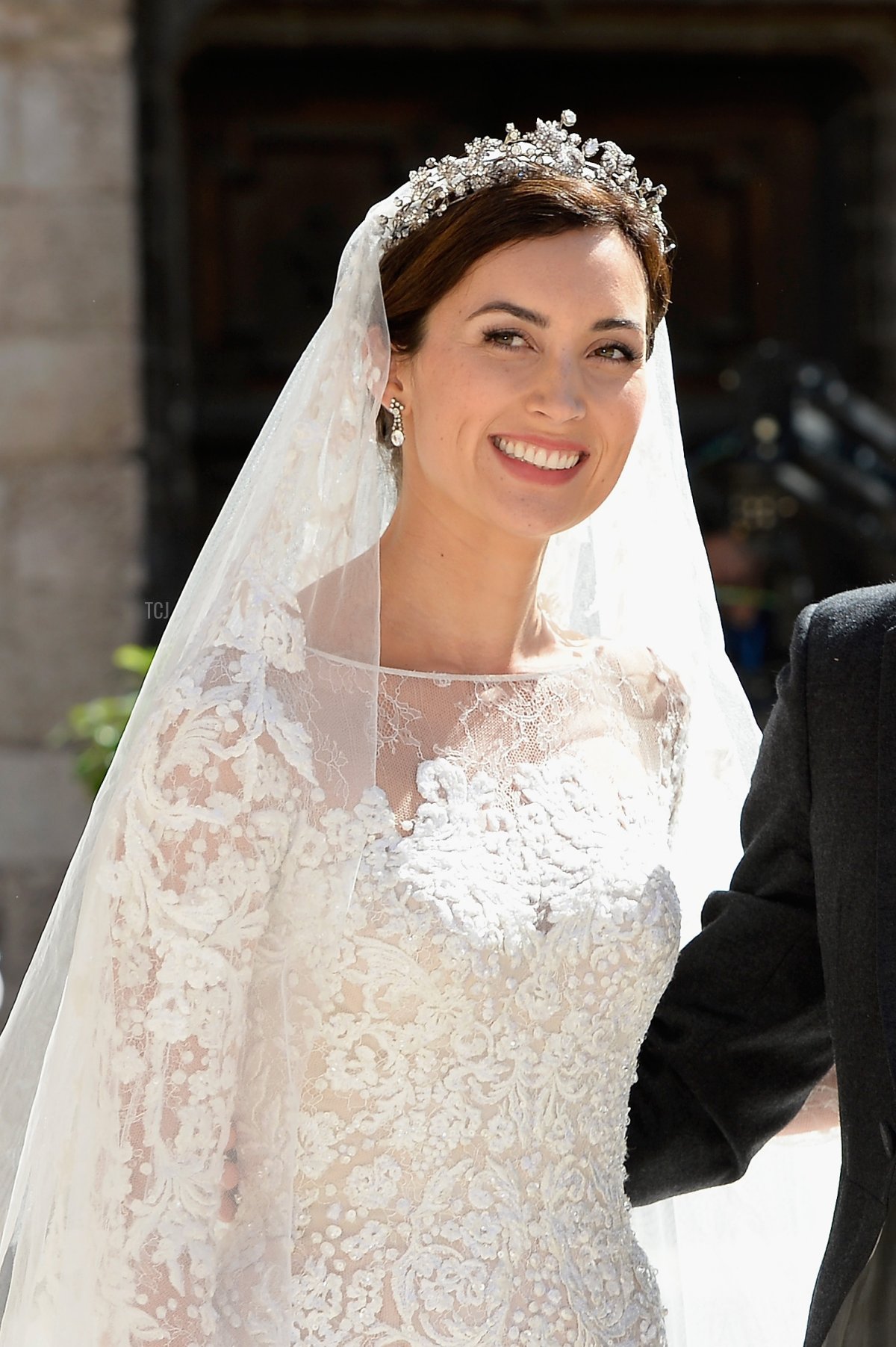 Claire Lademacher parte dopo il suo matrimonio con il principe Felix di Lussemburgo a Saint-Maximin-La-Sainte-Baume, Francia, 21 settembre 2013 (Pascal Le Segretain/Getty Images)