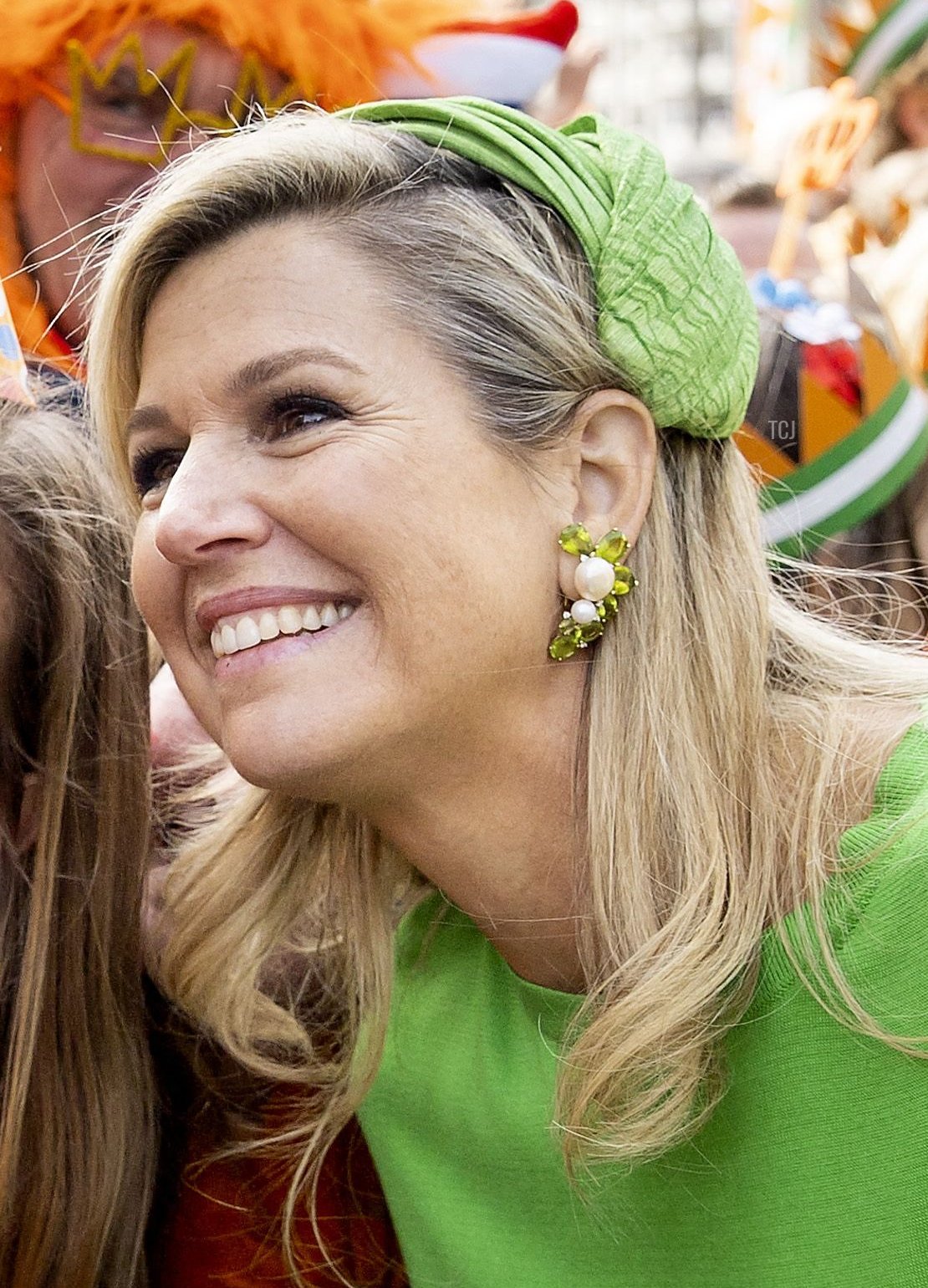 La regina Maxima dei Paesi Bassi celebra la Giornata del Re a Rotterdam, 27 aprile 2023 (KOEN VAN WEEL/ANP/AFP via Getty Images)