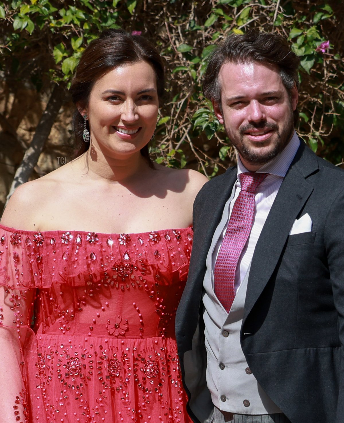 La Principessa Claire e il Principe Felix di Lussemburgo partecipano al matrimonio della Principessa Alexandra di Lussemburgo e Nicolas Bagory il 29 aprile 2023 a Bormes-les-Mimosas, Francia (Arnold Jerocki/Getty Images)