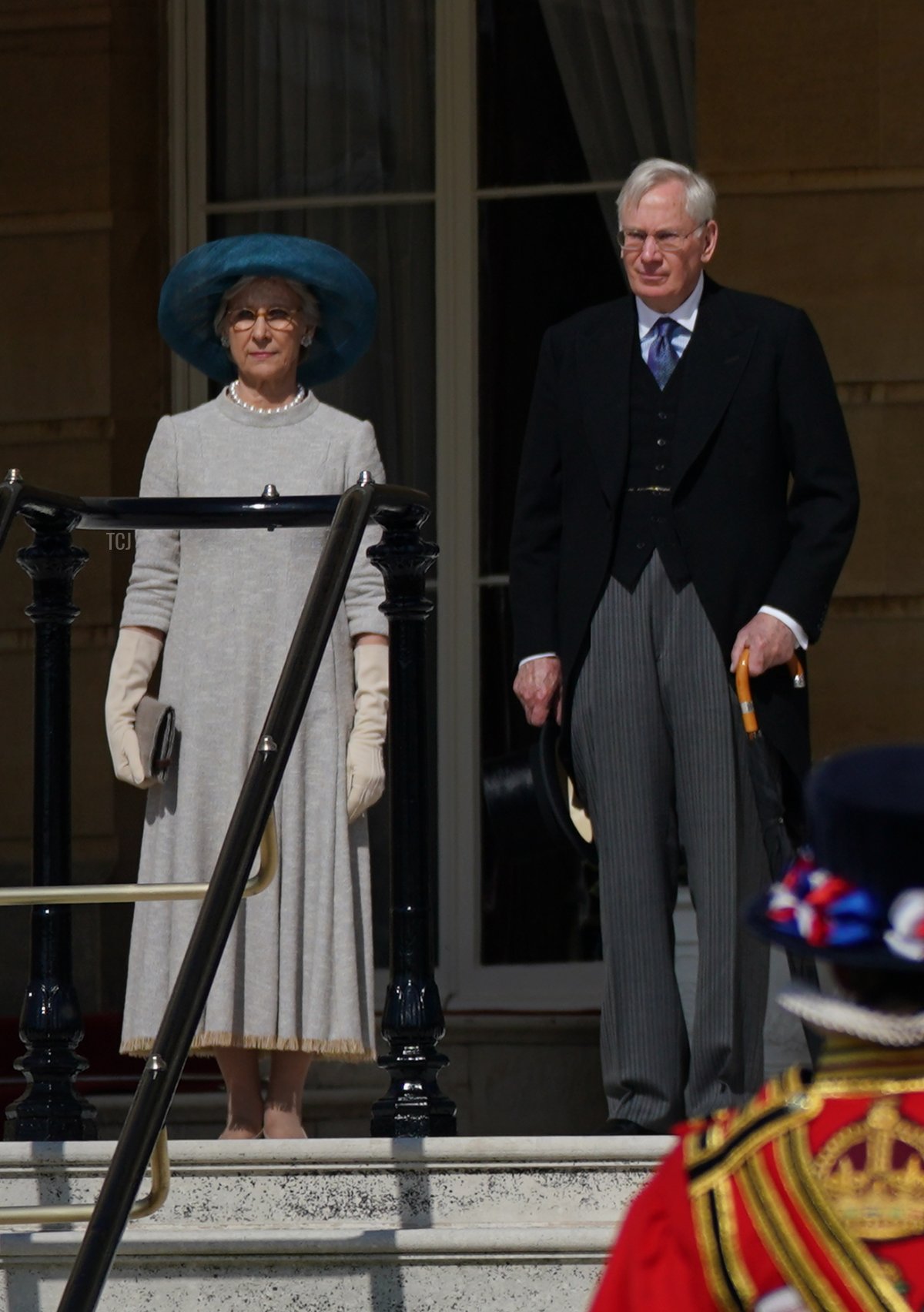 Il Duca e la Duchessa di Gloucester partecipano a un giardino party a Buckingham Palace, parte dei festeggiamenti per il coronamento di questa settimana, 3 maggio 2023 (Yui Mok - WPA Pool/Getty Images)