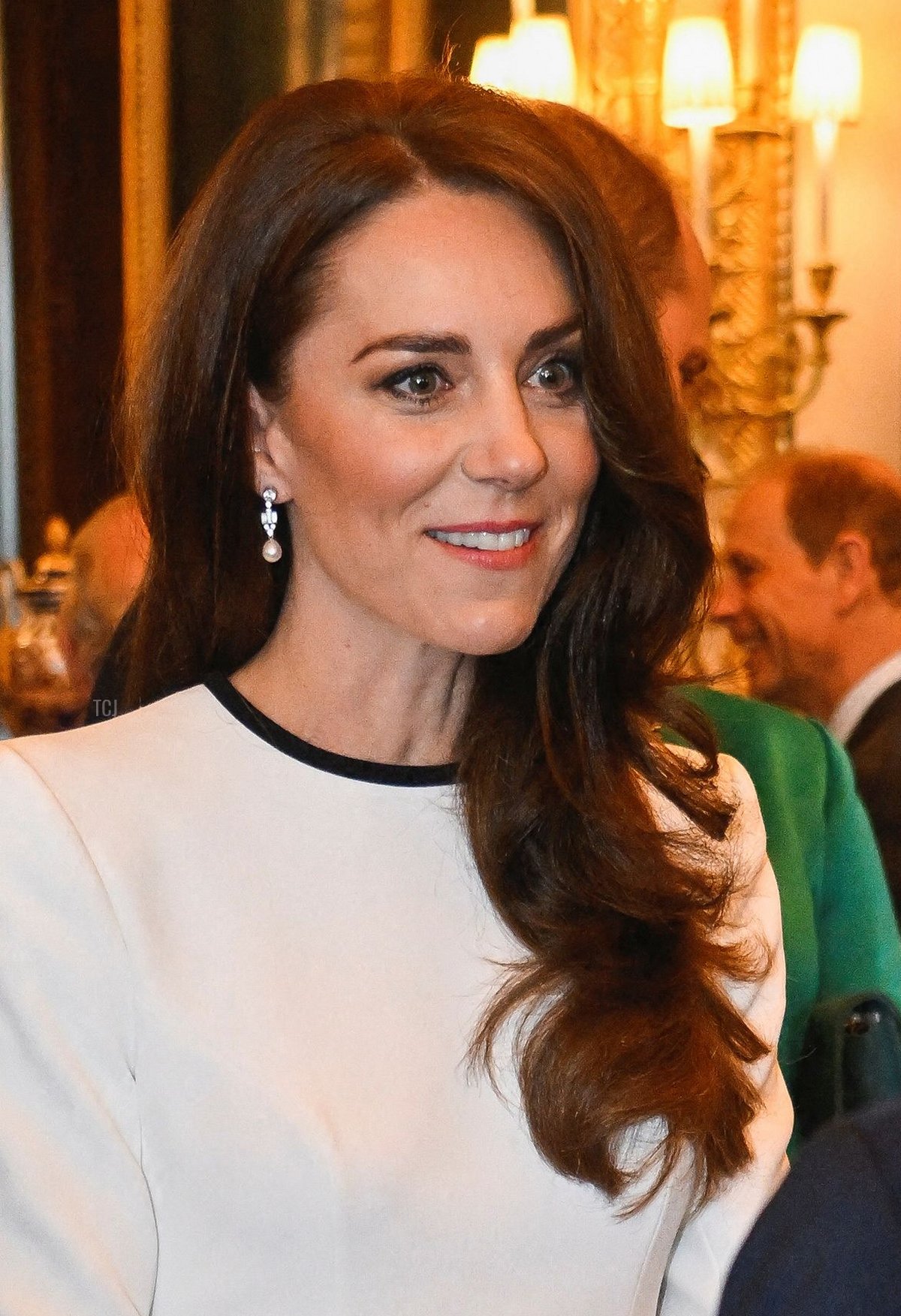 La Principessa di Galles partecipa a un pranzo con i Governatori Generali e Primo Ministri dei Regni, in preparazione alla coronazione del Re Carlo III, a Buckingham Palace il 5 maggio 2023 a Londra, Inghilterra (Toby Melville - Pool/Getty Images)