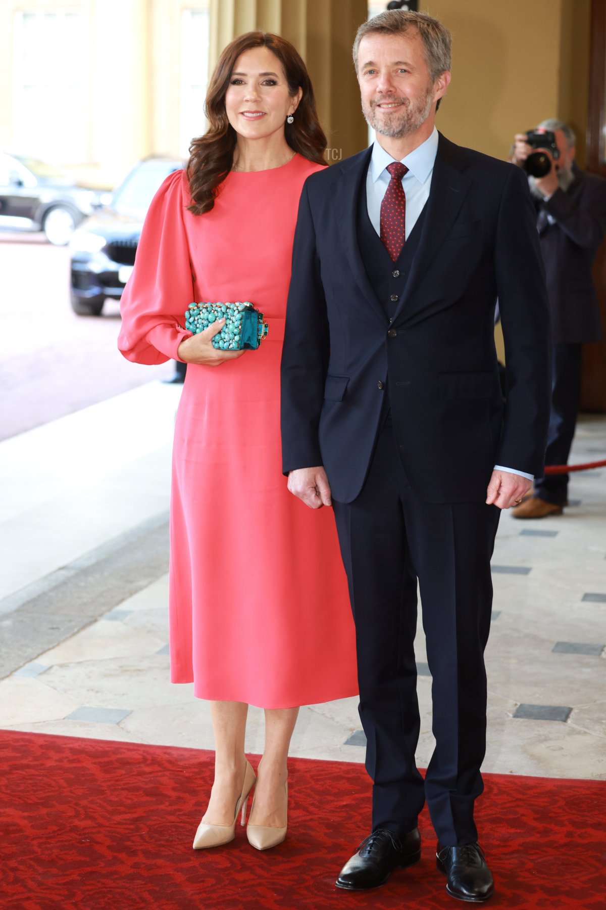 Il Principe e la Principessa Erarìa di Danimarca partecipano alla ricezione per gli ospiti stranieri a Buckingham Palace il 5 maggio 2023 a Londra, Inghilterra (Chris Jackson/Getty Images)