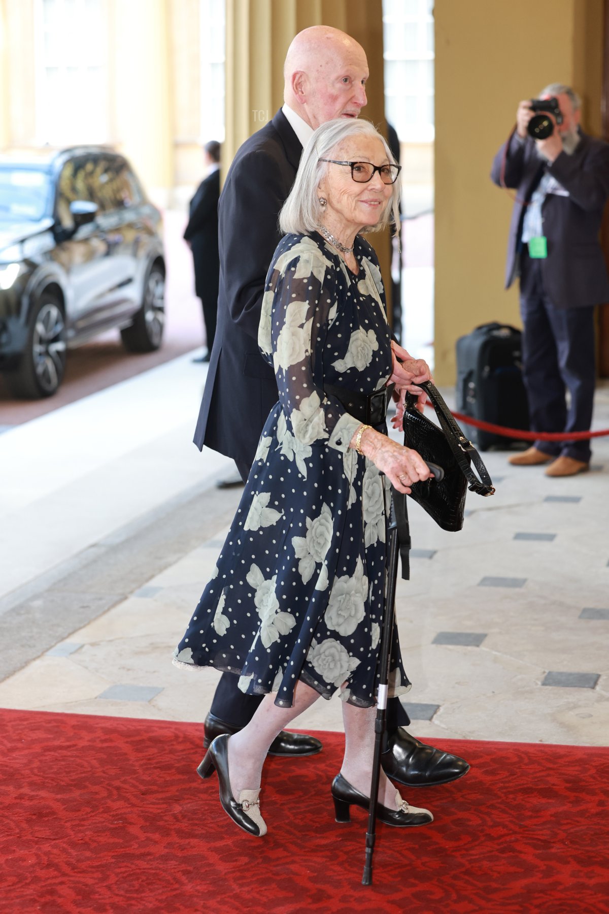 Lo Zar Simeone e la Zarina Margarita di Bulgaria partecipano alla ricezione per gli ospiti stranieri a Buckingham Palace il 5 maggio 2023 a Londra, Inghilterra (Chris Jackson/Getty Images)