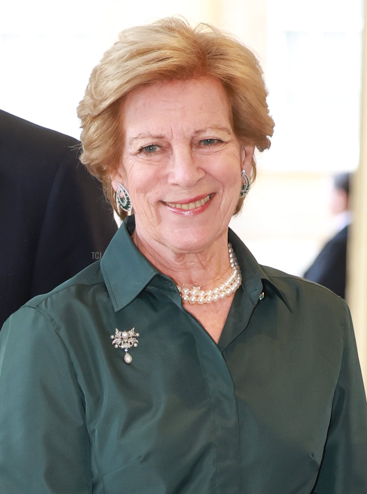 La Regina Anna-Marie di Grecia partecipa alla ricezione per gli ospiti stranieri a Buckingham Palace il 5 maggio 2023 a Londra, Inghilterra (Chris Jackson/Getty Images)