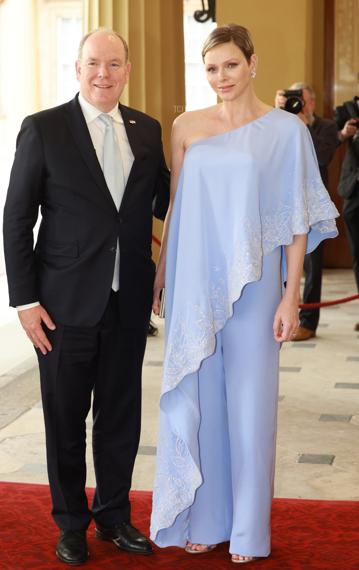 Il Principe e la Principessa di Monaco partecipano alla ricezione per gli ospiti stranieri a Buckingham Palace il 5 maggio 2023 a Londra, Inghilterra (Chris Jackson/Getty Images)