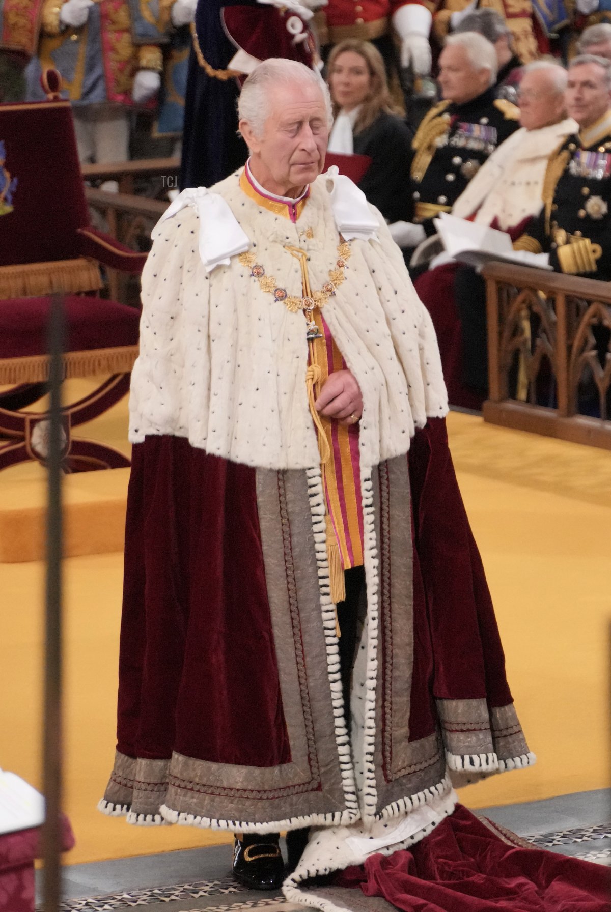 Il Re Carlo III partecipa alla cerimonia di incoronazione sua e della Regina Camilla all'Abbazia di Westminster il 6 maggio 2023 a Londra, Inghilterra (Jonathan Brady - WPA Pool/Getty Images)