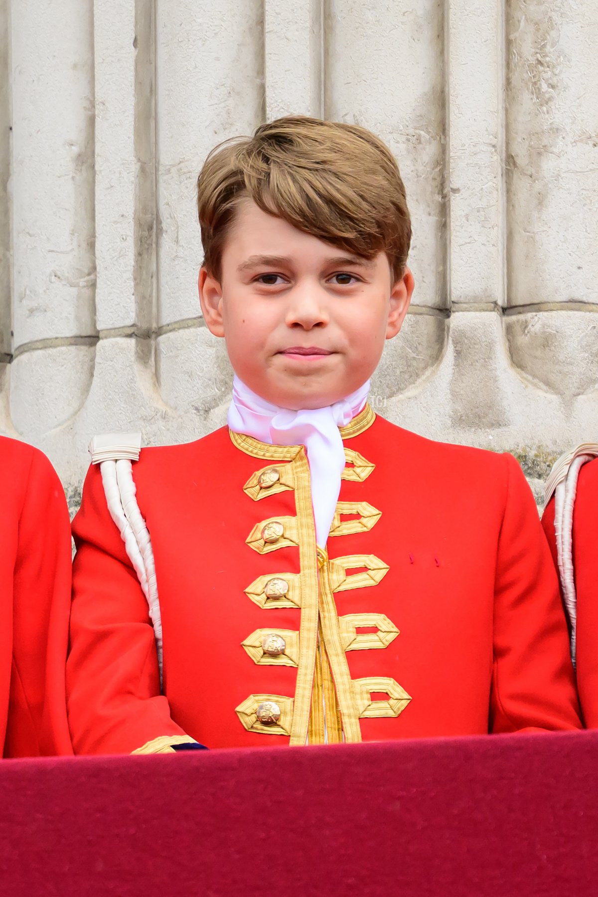 Il Principe George di Galles è ritratto sul balcone di Buckingham Palace dopo l'incoronazione, 6 maggio 2023 (Leon Neal/Getty Images)