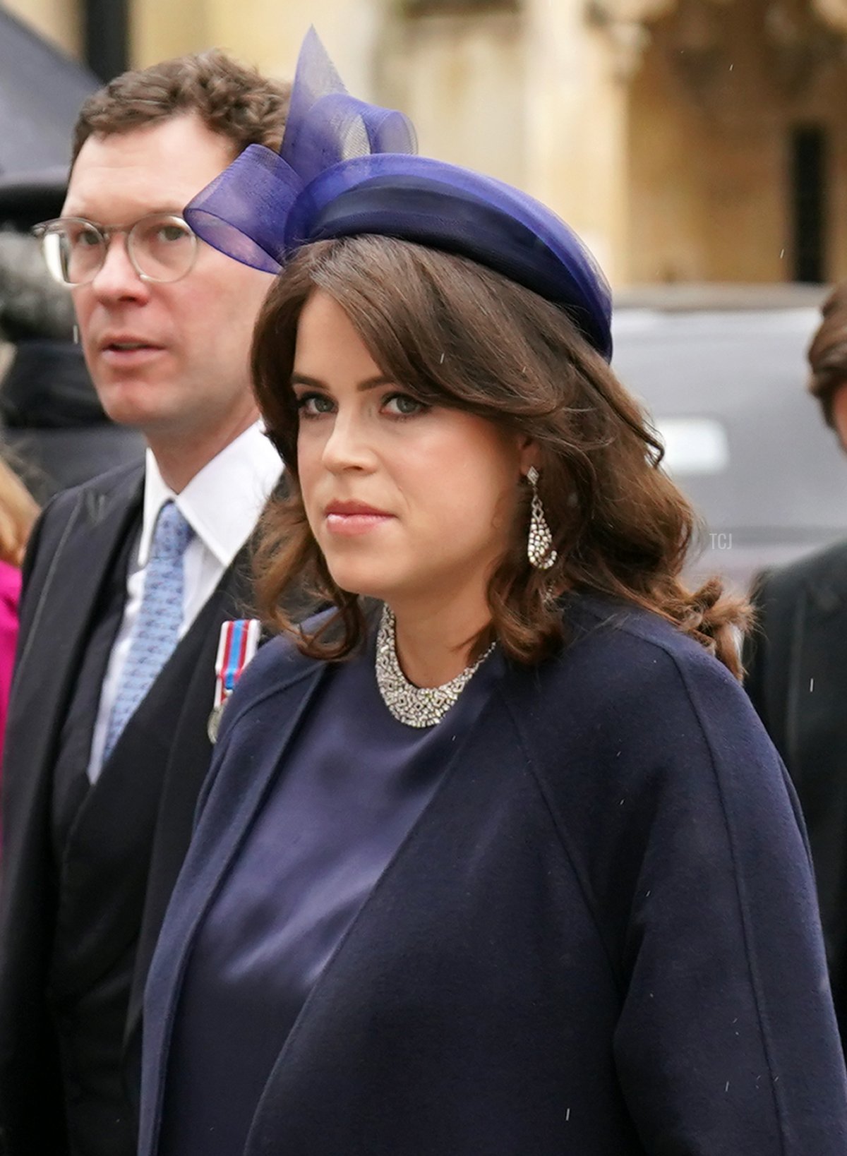 La Principessa Eugenie e Jack Brooksbank all'abbazia di Westminster il 6 maggio 2023 (Andrew Milligan - WPA Pool/Getty Images)