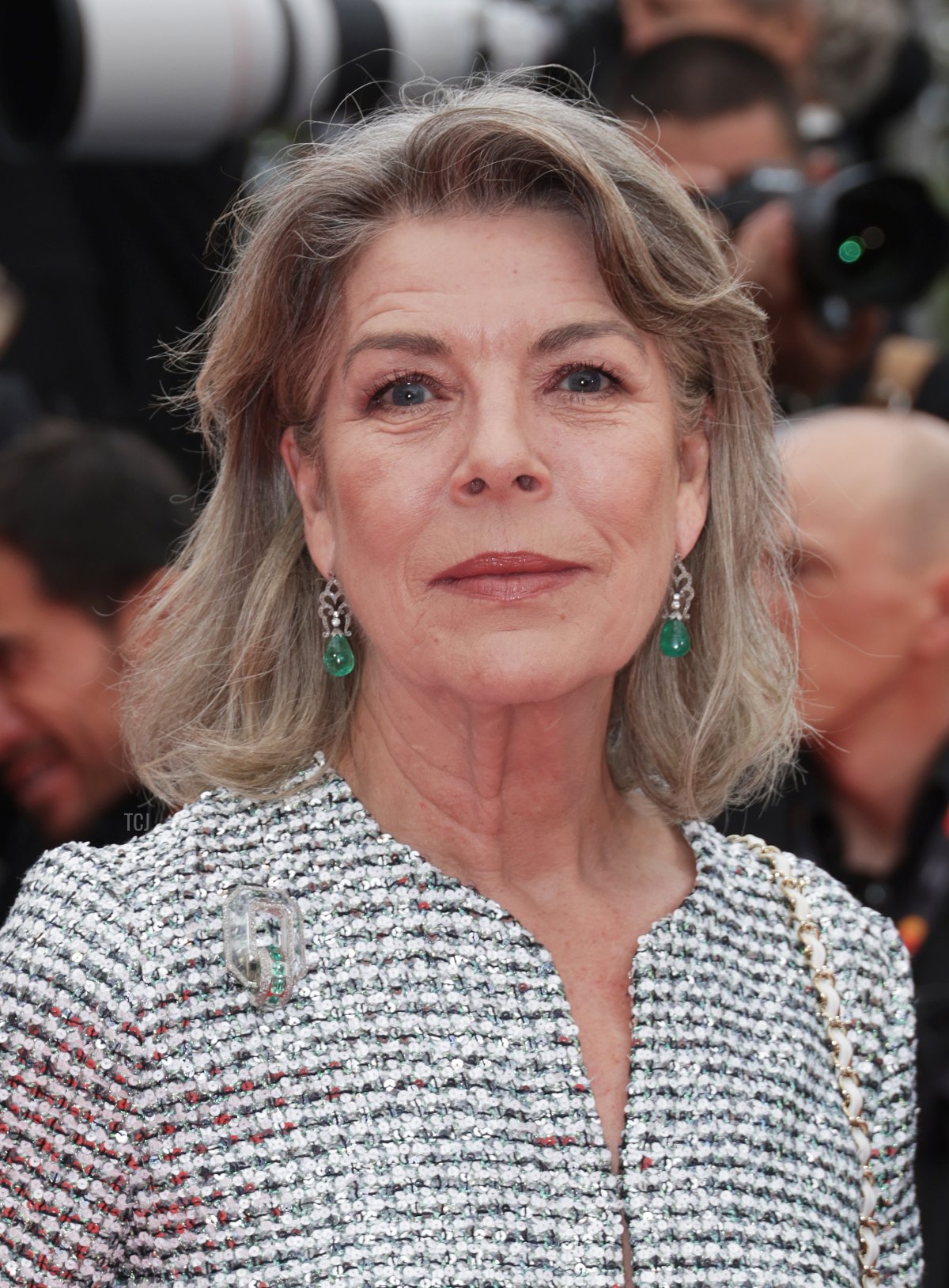 La principessa Carolina di Monaco arriva per la proiezione del film 'Killers of the Flower Moon' al Festival di Cannes in Francia, il 20 maggio 2023 (Pascal Le Segretain/Getty Images)