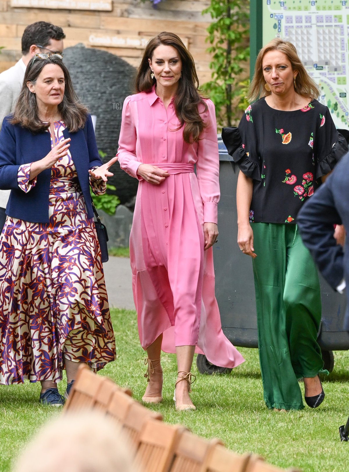 La Principessa del Galles partecipa al Chelsea Flower Show 2023 presso il Royal Hospital Chelsea il 22 maggio 2023 a Londra, Inghilterra (Jeff Spicer/Getty Images)