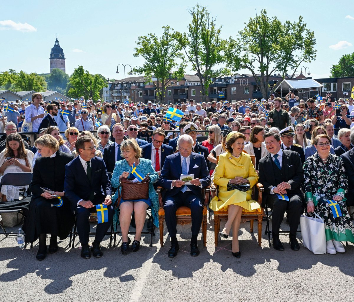 Il Re Carlo XVI Gustavo e la Regina Silvia di Svezia visitano Strängnäs il Giorno Nazionale, 6 Giugno 2023 (PONTUS LUNDAHL/TT NEWS AGENCY/AFP via Getty Images)