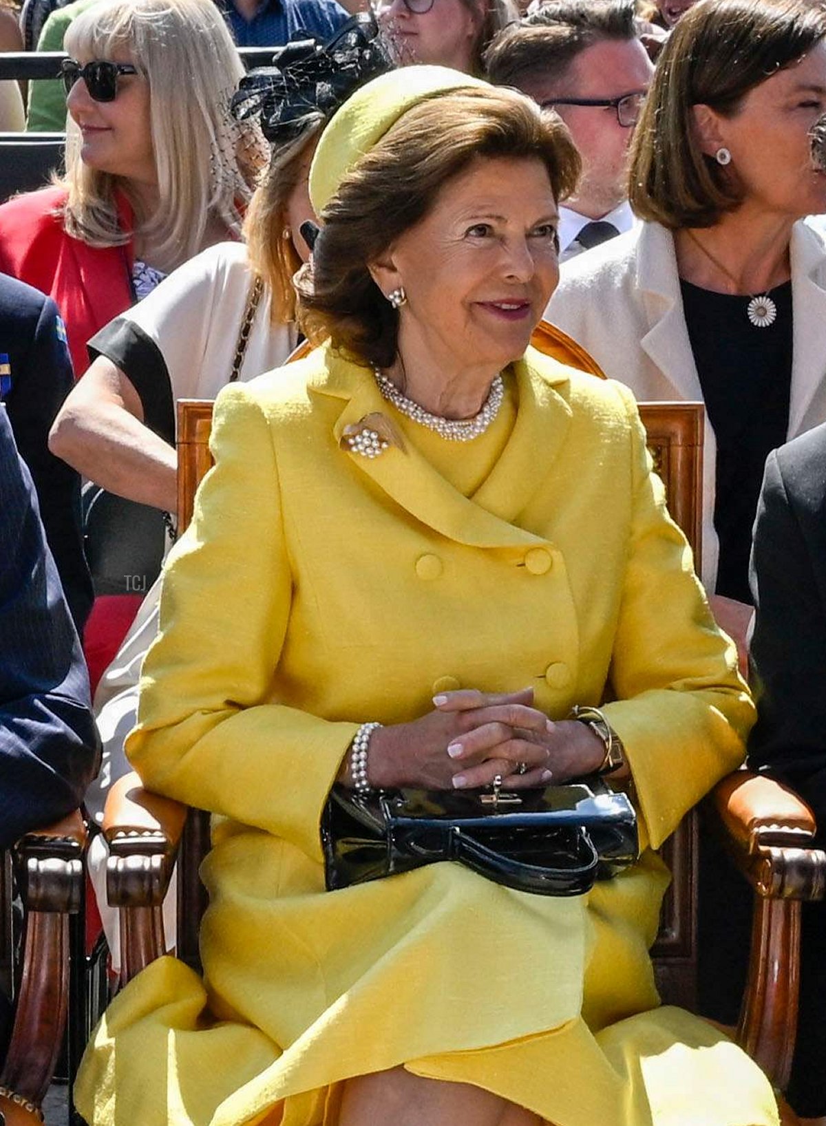 La Regina Silvia di Svezia visita Strängnäs il Giorno Nazionale, 6 Giugno 2023 (PONTUS LUNDAHL/TT NEWS AGENCY/AFP via Getty Images)