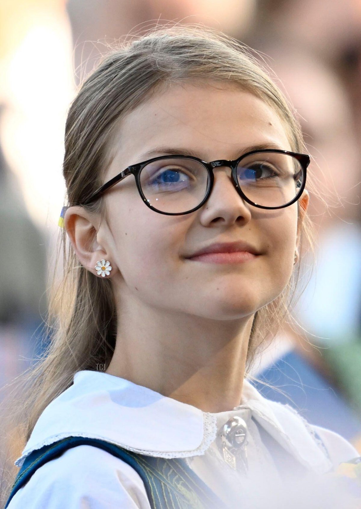 La Principessa Estelle di Svezia partecipa alle celebrazioni del Giorno Nazionale a Skansen a Stoccolma, 6 Giugno 2023 (Pontus Lundahl/TT News Agency/Alamy)