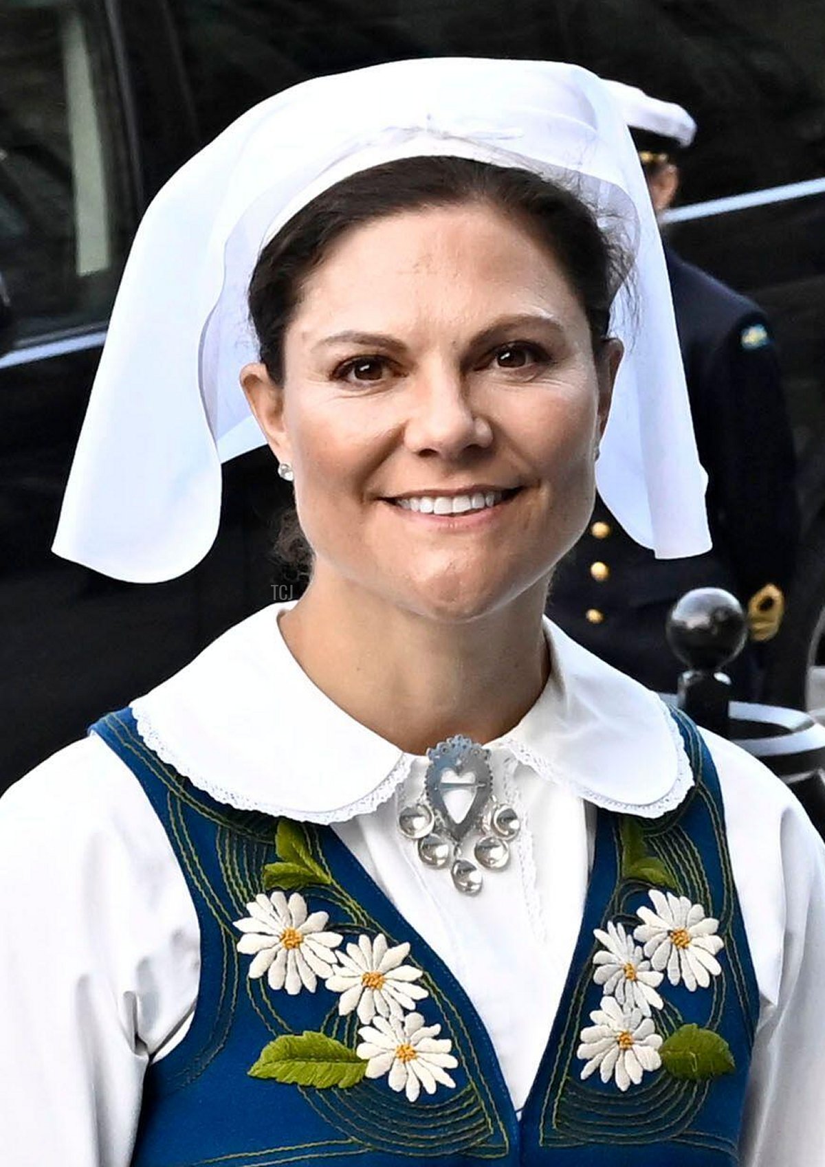 La Principessa Vittoria di Svezia arriva alla ricezione del Giorno Nazionale al Museo Nordico di Stoccolma, 6 Giugno 2023 (Jonas Ekströmer/TT News Agency/Alamy)