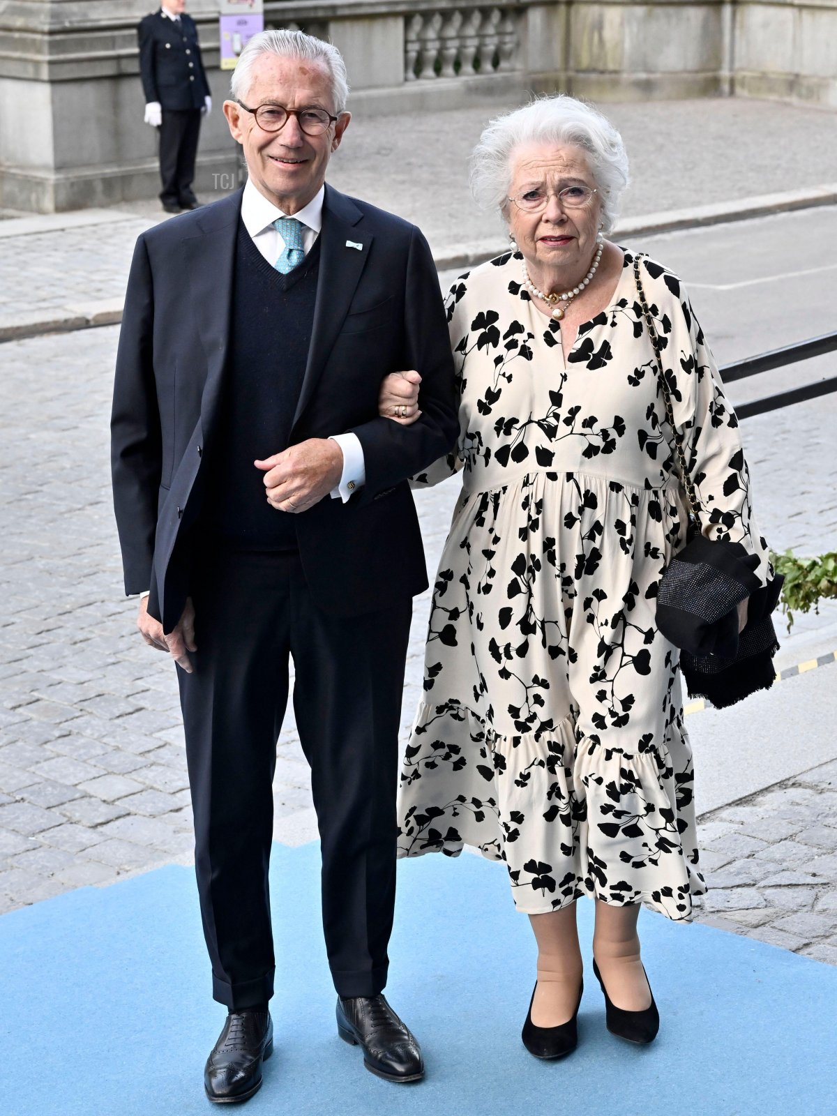 Tord Magnuson e la Principessa Cristina arrivano alla ricezione del Giorno Nazionale al Museo Nordico di Stoccolma, 6 Giugno 2023 (Jonas Ekströmer/TT News Agency/Alamy)