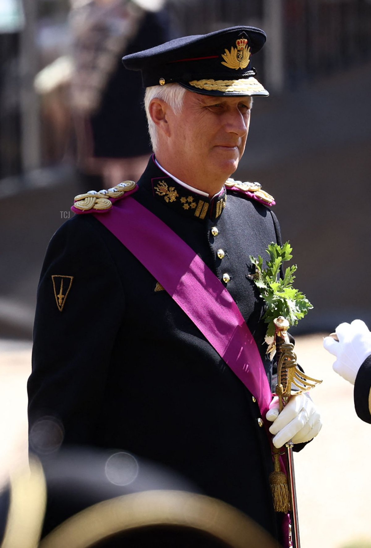 Il Re dei Belgians partecipa alla Parata annuale del Fondatore presso il Royal Hospital Chelsea a Londra l'8 giugno 2023 (HENRY NICHOLLS/AFP via Getty Images)