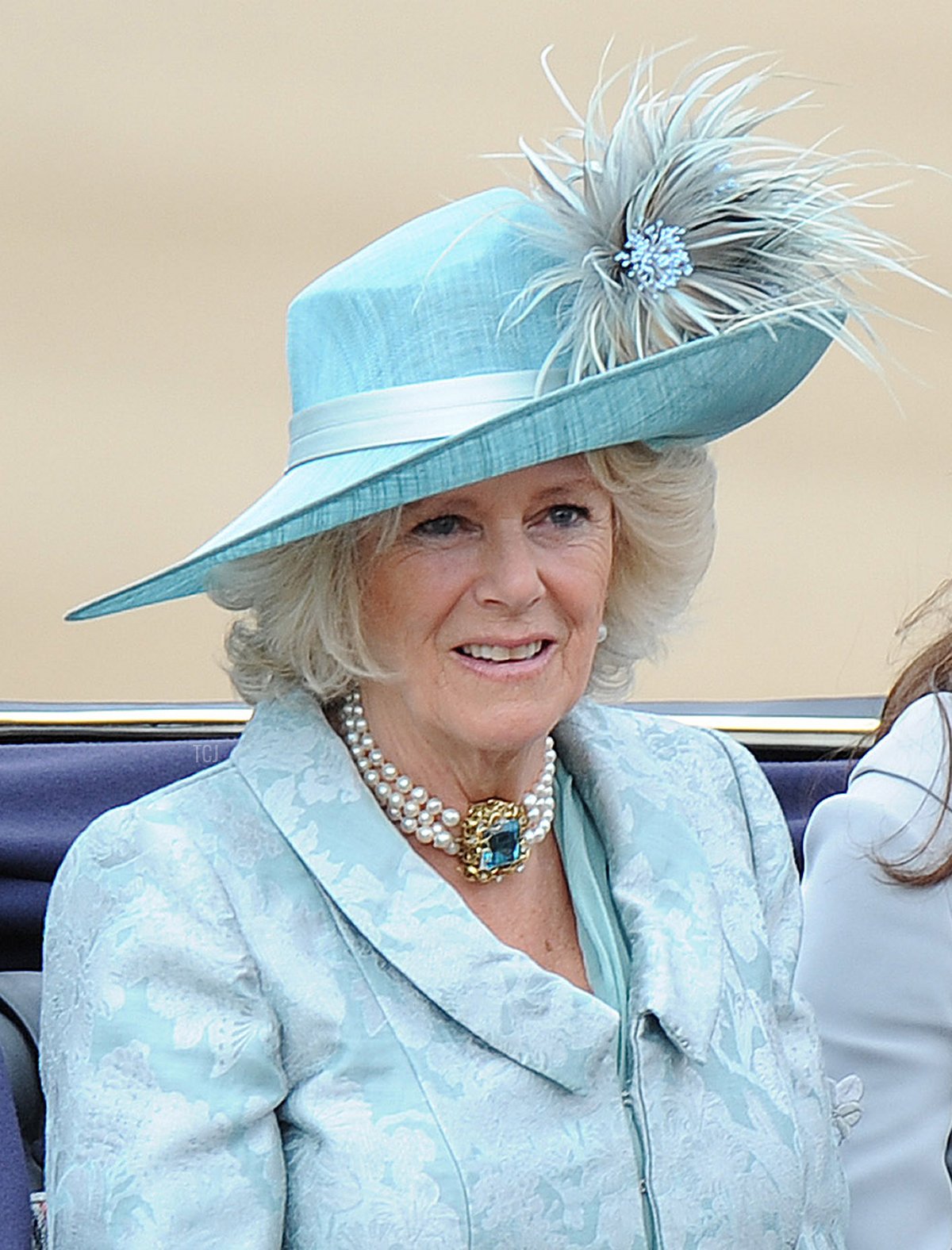 La Duchessa di Cornovaglia partecipa al Trooping the Colour a Horse Guards Parade il 16 giugno 2012 a Londra, Inghilterra (Stuart Wilson/Getty Images)