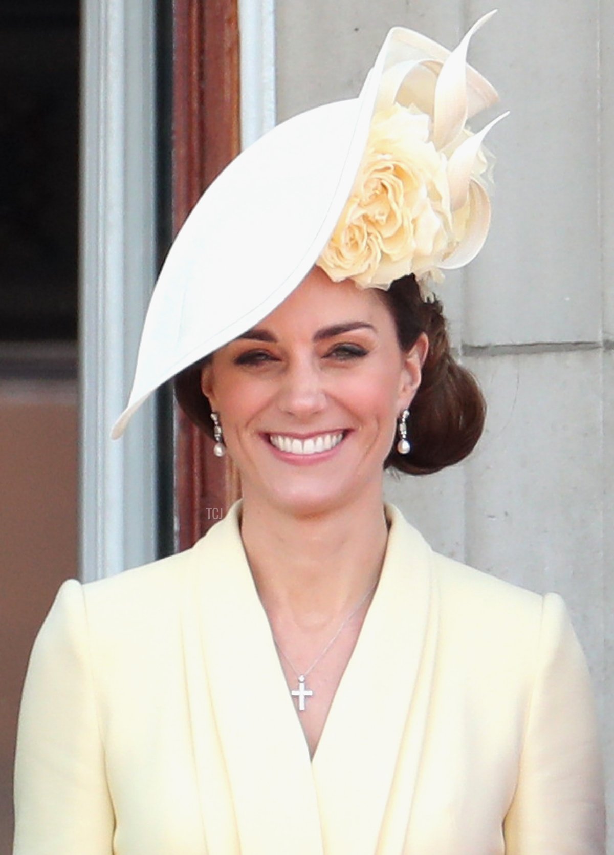 La Duchessa di Cambridge è ritratta al balcone di Buckingham Palace durante il Trooping the Colour l'8 Giugno 2019 a Londra, Inghilterra (Chris Jackson/Getty Images)