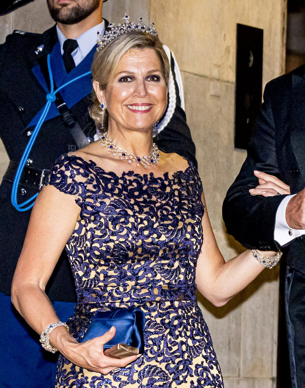 La Regina Máxima dei Paesi Bassi partecipa a una cena di gala per il Corpo Diplomatico al Palazzo Reale il 14 giugno 2023 ad Amsterdam (Patrick van Katwijk/Getty Images)