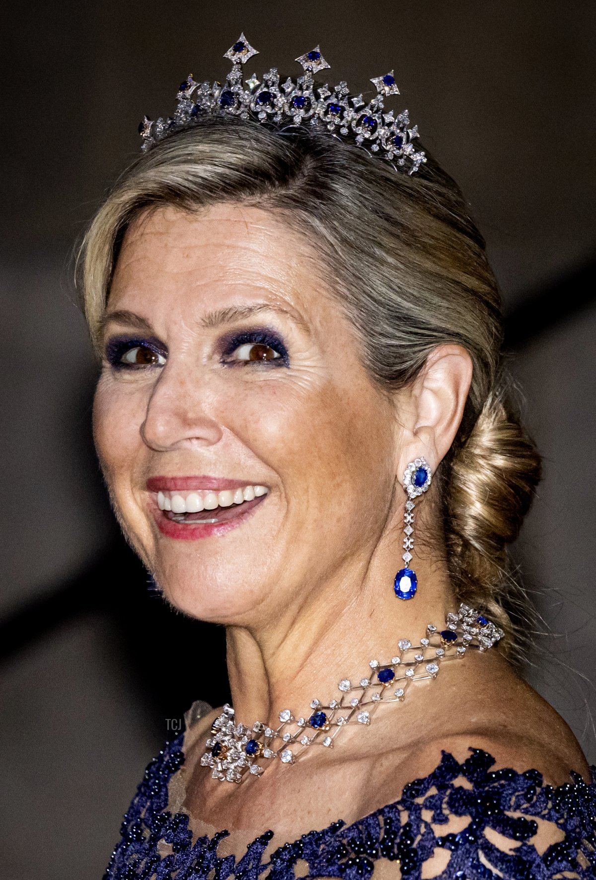 La Regina Máxima dei Paesi Bassi partecipa a una cena di gala per il Corpo Diplomatico al Palazzo Reale il 14 giugno 2023 ad Amsterdam (Patrick van Katwijk/Getty Images)