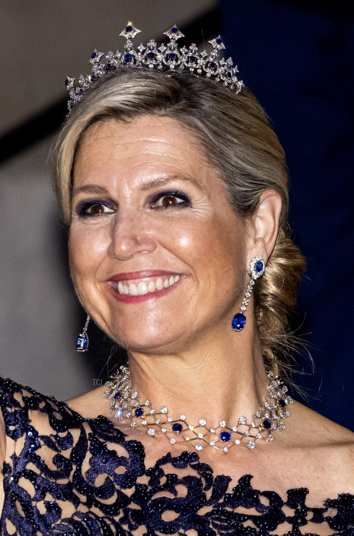 La Regina Máxima dei Paesi Bassi partecipa a una cena di gala per il Corpo Diplomatico al Palazzo Reale il 14 giugno 2023 ad Amsterdam (Patrick van Katwijk/Getty Images)