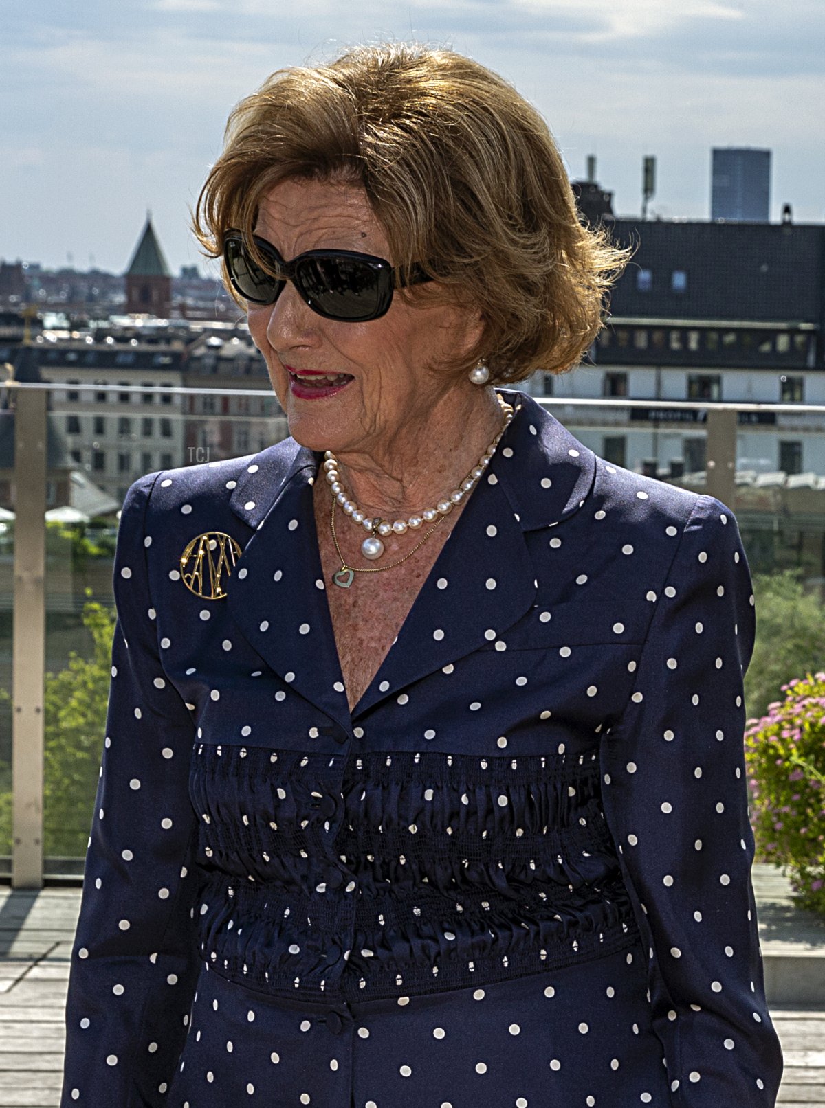 Queen Sonja and King Harald V of Norway attend a briefing at Industriens Hus on June 15, 2023 in Copenhagen, Denmark (Ole Jensen/Getty Images)