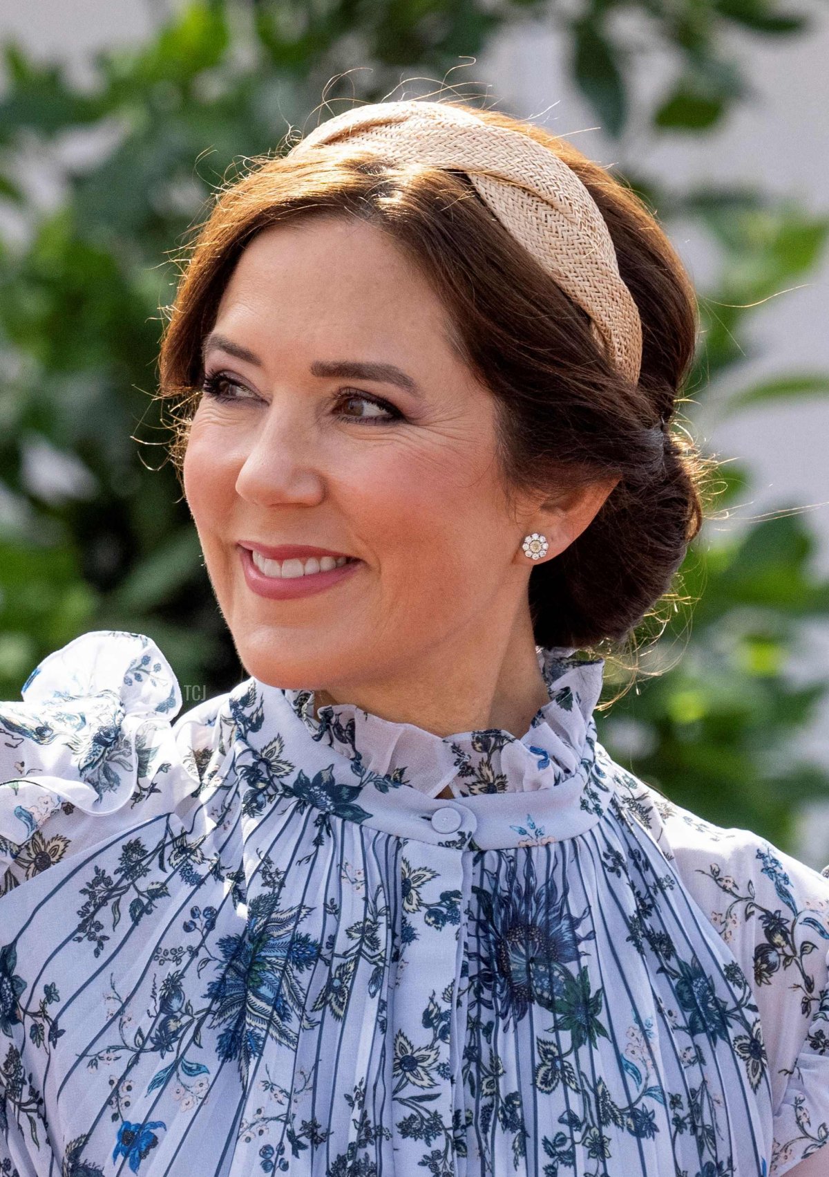 Crown Princess Mary of Denmark waves to the public at Aarhus Harbor on June 16, 2023 (BO AMSTRUP/Ritzau Scanpix/AFP via Getty Images)