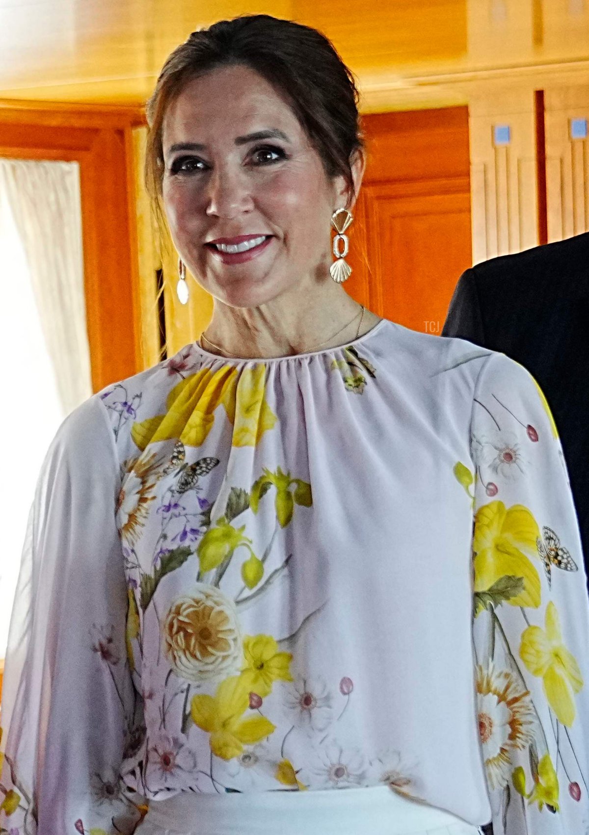 Crown Princess Mary of Denmark poses on board the royal yacht Norge in Aarhus on June 16, 2023 (BO AMSTRUP/Ritzau Scanpix/AFP via Getty Images)