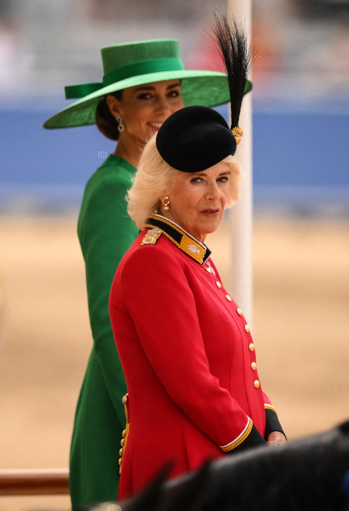 La principessa di Galles e la regina Camilla durante il Trooping the Colour il 17 giugno 2023 a Londra, Inghilterra (DANIEL LEAL/AFP via Getty Images)