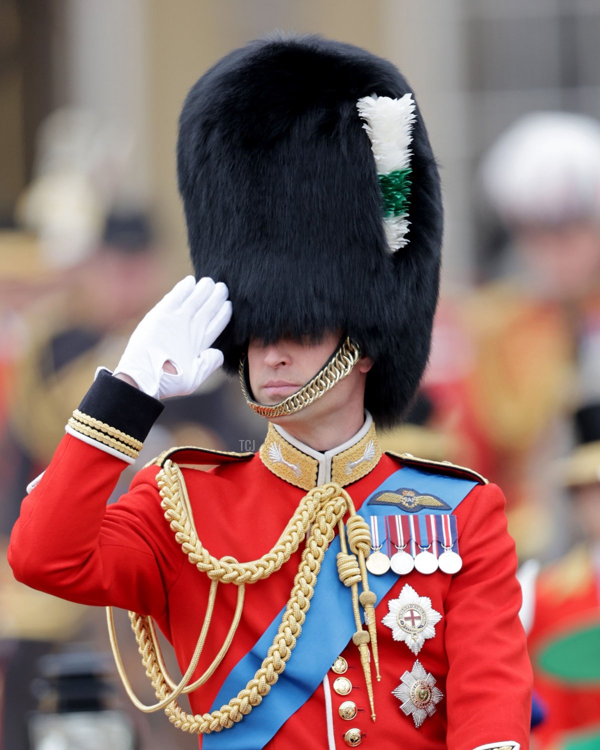 Il Principe di Galles mentre lascia Buckingham Palace a cavallo durante il Trooping the Colour il 17 giugno 2023 a Londra, Inghilterra (Chris Jackson/Getty Images)