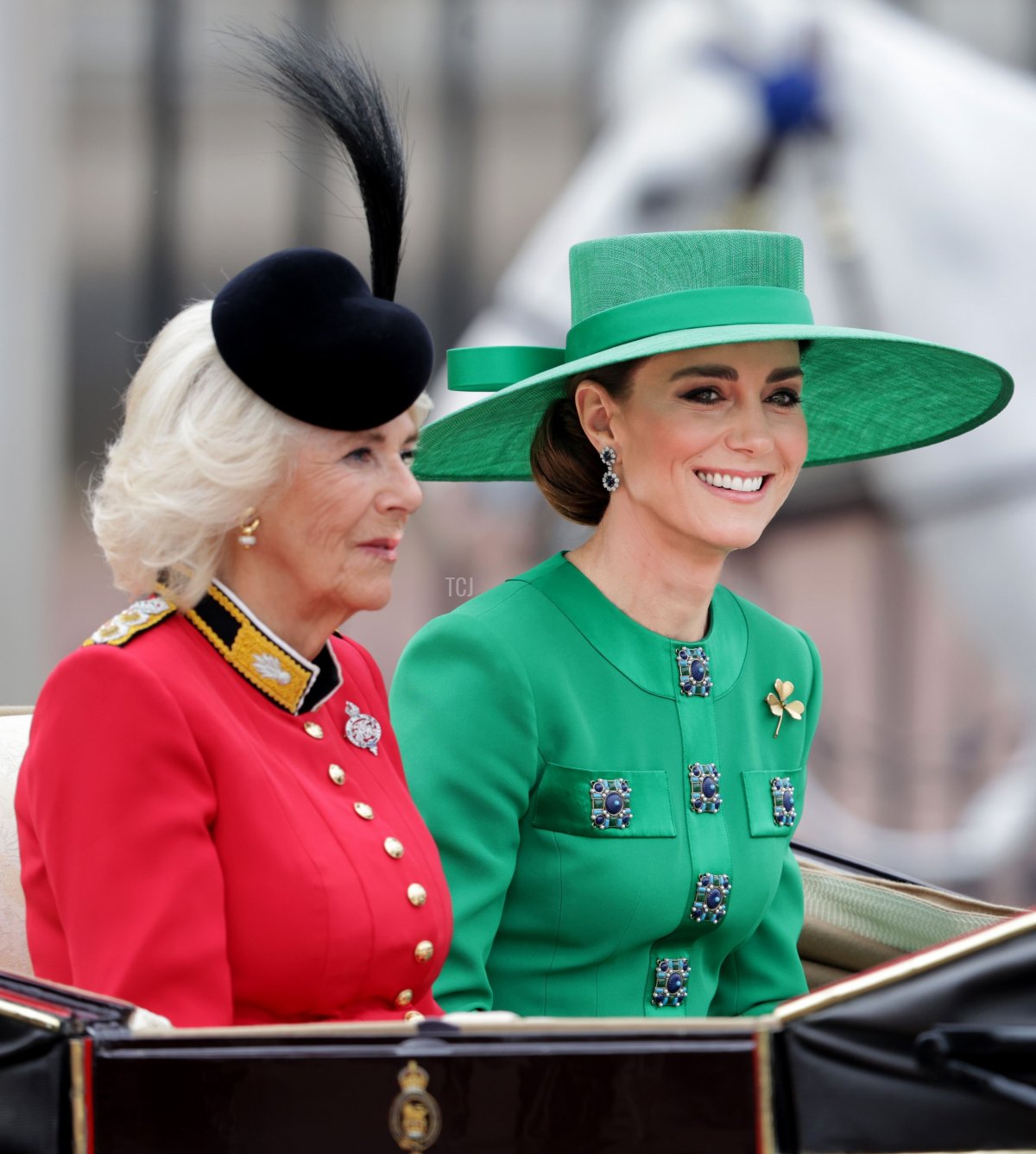 La Regina Camilla e la Principessa del Galles in carrozza durante il Trooping the Colour il 17 giugno 2023 a Londra, Inghilterra (Chris Jackson/Getty Images)