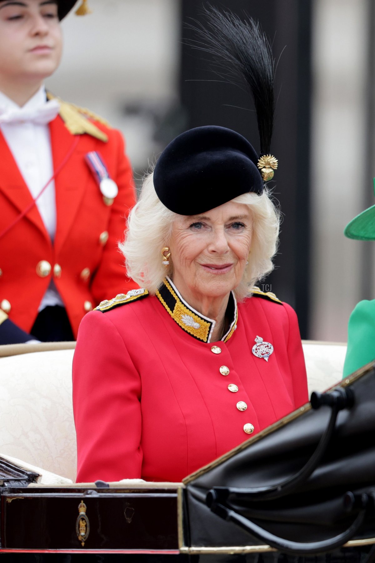 La regina Camilla durante la sfilata del Trooping the Colour il 17 giugno 2023 a Londra, Inghilterra (Chris Jackson/Getty Images)