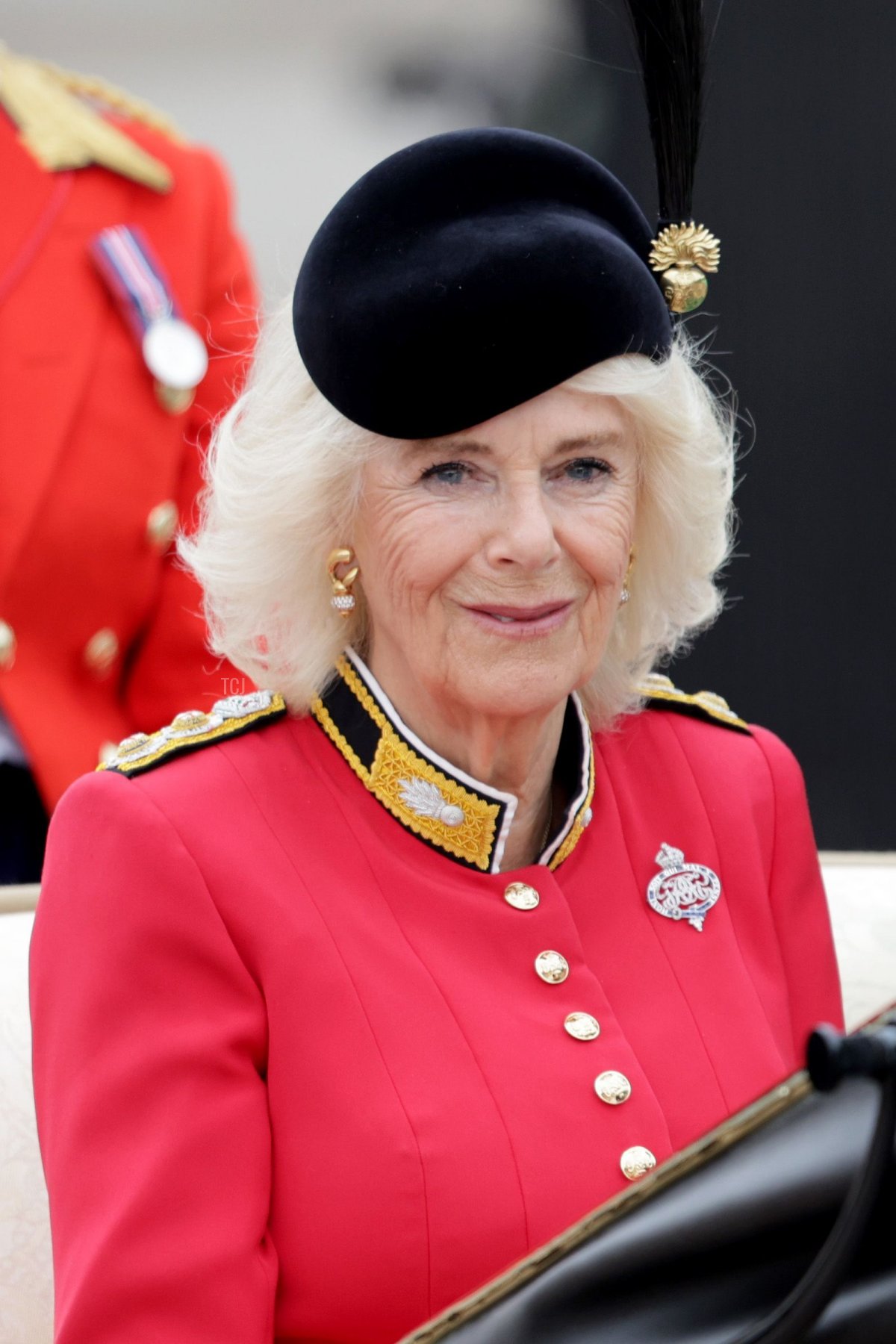 La regina Camilla durante la sfilata del Trooping the Colour il 17 giugno 2023 a Londra, Inghilterra (Chris Jackson/Getty Images)