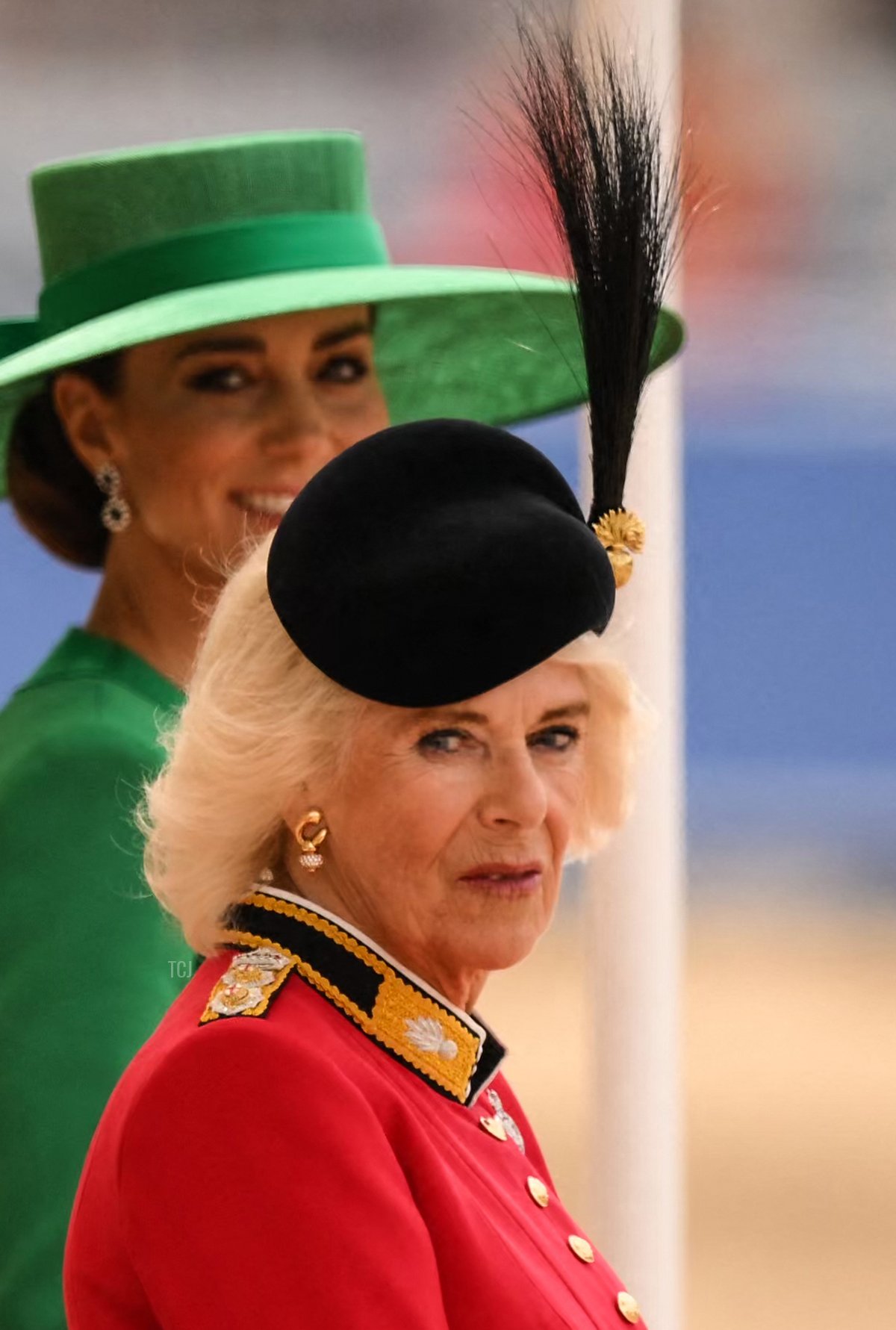 La principessa di Galles e la regina Camilla durante il Trooping the Colour il 17 giugno 2023 a Londra, Inghilterra (DANIEL LEAL/AFP via Getty Images)