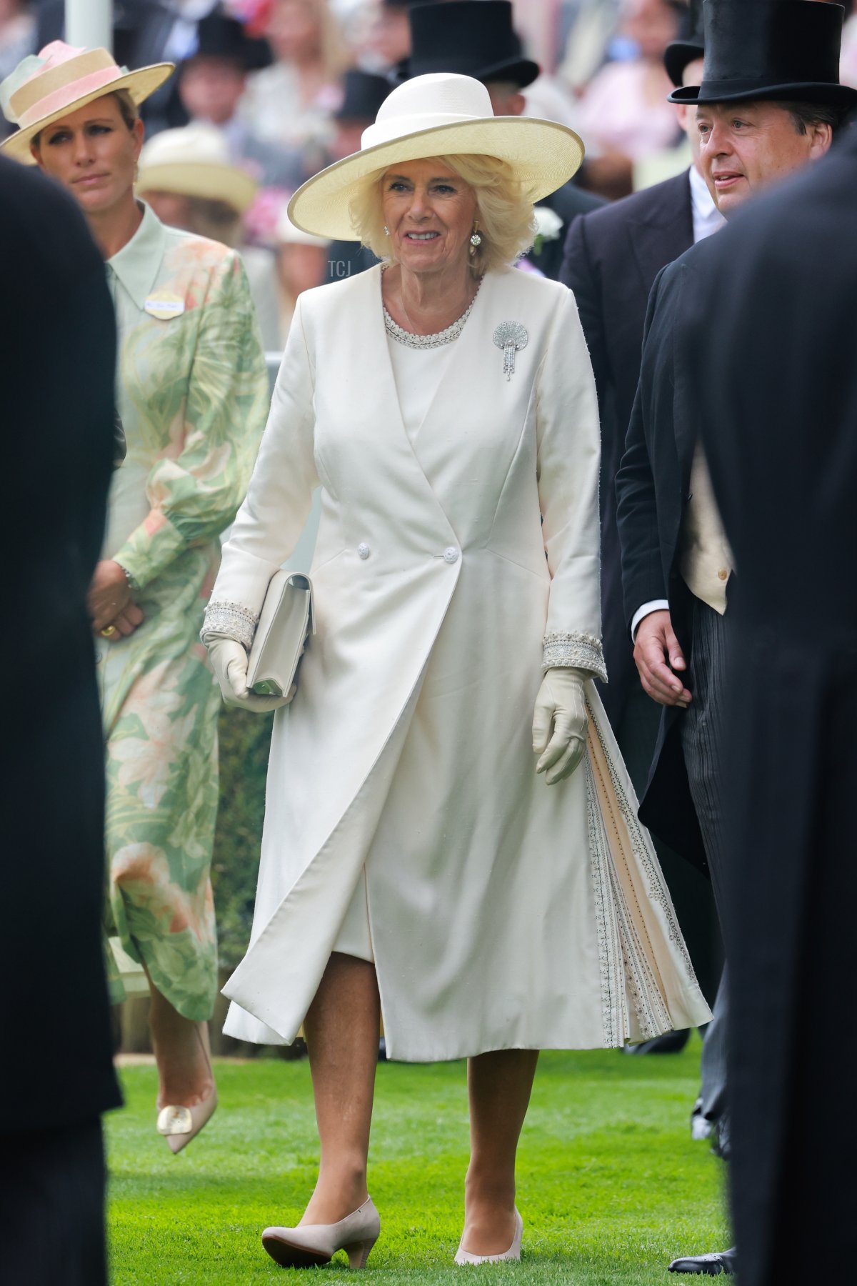 La Regina Camilla partecipa al primo giorno del Royal Ascot all'ippodromo di Ascot il 20 giugno 2023 ad Ascot, Inghilterra (Chris Jackson/Getty Images)