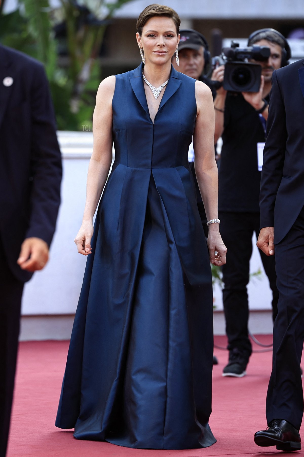 La Principessa Charlene di Monaco partecipa alla cerimonia di premiazione dei Golden Nymph Awards durante il 62° Festival della Televisione di Monte-Carlo a Monaco il 20 giugno 2023 (VALERY HACHE/AFP via Getty Images)