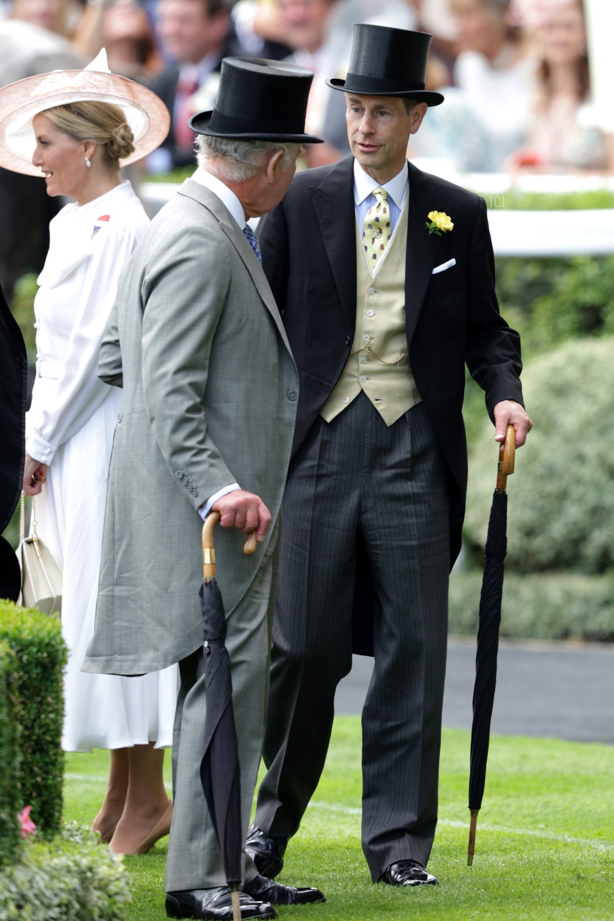 La Duchessa di Edimburgo, Re Carlo III e Duca di Edimburgo partecipano al secondo giorno di Royal Ascot all'ippodromo di Ascot il 21 giugno 2023 in Ascot, Inghilterra (Chris Jackson/Getty Images)