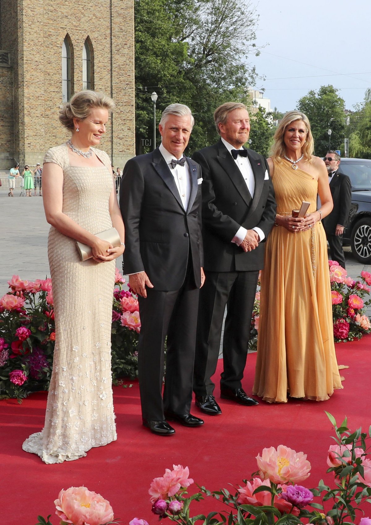 Il Re e la Regina dei Belgi e il Re e la Regina dei Paesi Bassi partecipano a un concerto a Flagey il 21 giugno 2023 (NICOLAS MAETERLINCK/BELGA MAG/AFP via Getty Images)