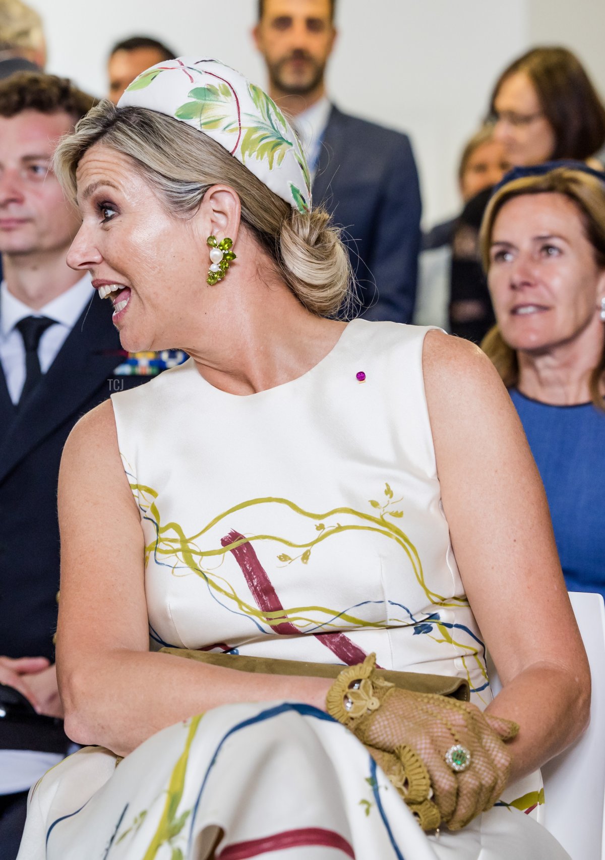 La Regina Maxima dei Paesi Bassi visita le strutture di Catalent Cell e Gene Therapy a Biopark Charleroi il 21 giugno 2023 a Charleroi, Belgio (Geert Vanden Wijngaert/Getty Images)