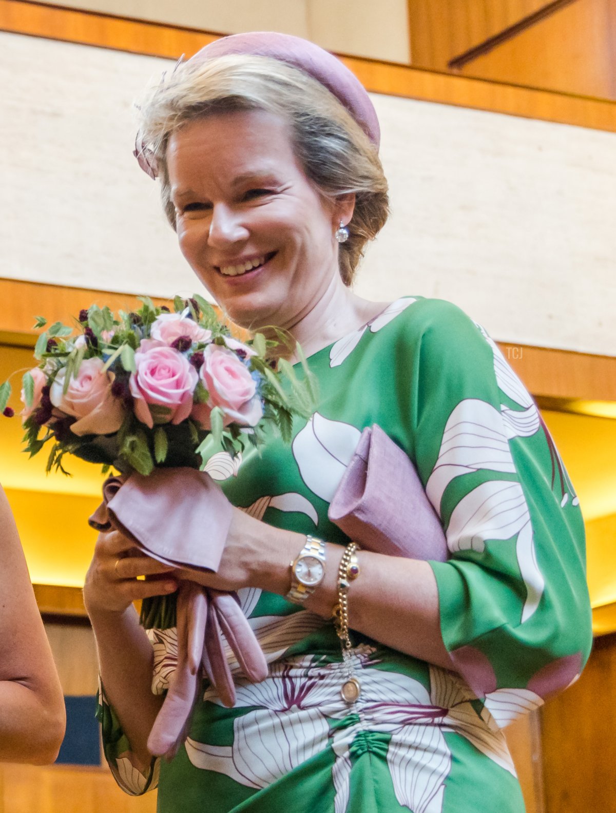 La Regina Matilde dei Belgi visita la Cappella Musicale di Regina Elisabetta il 21 giugno 2023 a Waterloo, Belgio (Geert Vanden Wijngaert/Getty Images)