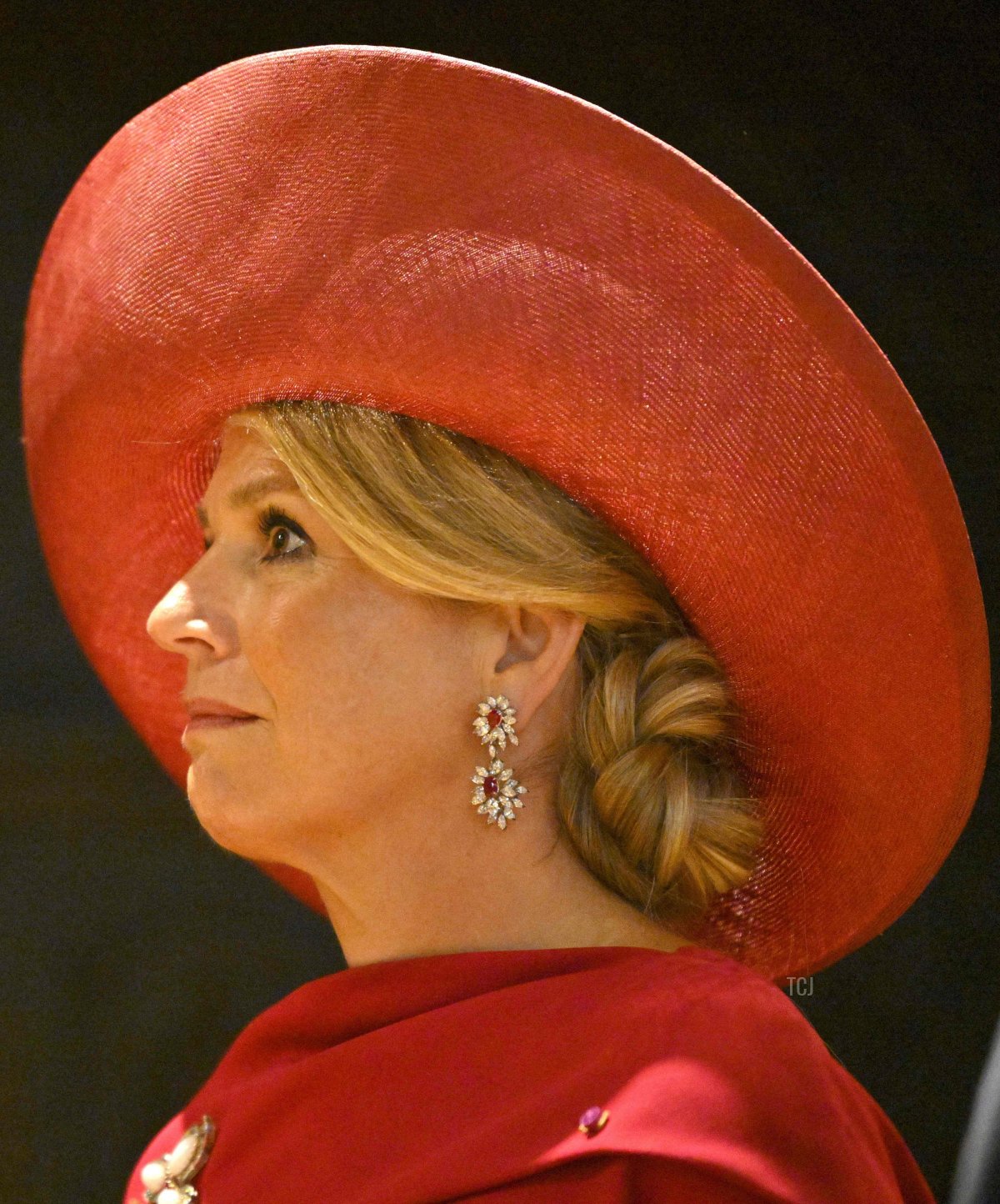 La Regina dei Paesi Bassi è fotografata durante una visita al Municipio di Anversa nel terzo e ultimo giorno della visita ufficiale del coppia reale olandese in Belgio, 22 giugno 2023 (PHILIP REYNAERS/BELGA MAG/AFP via Getty Images)