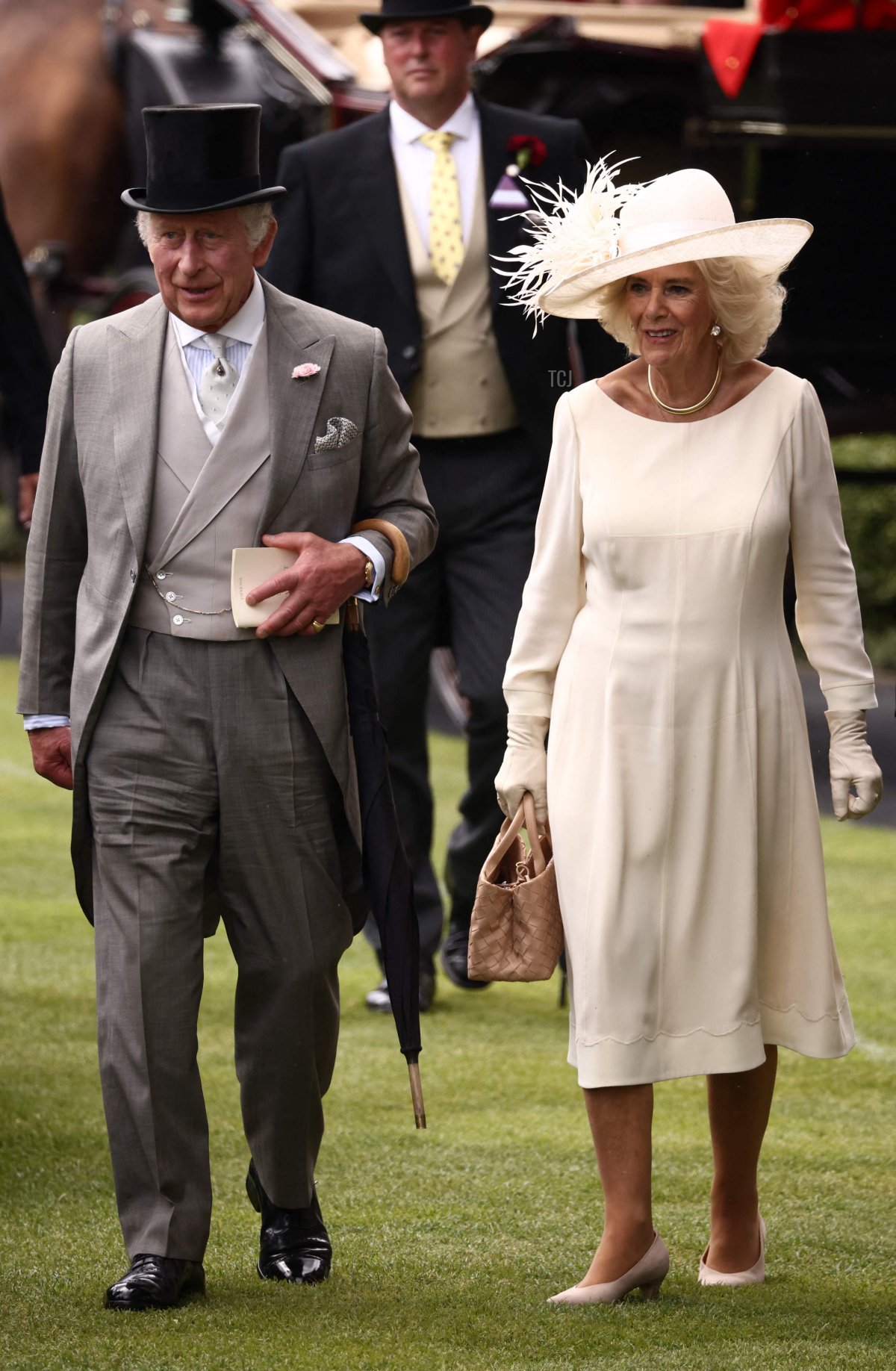 Re Carlo III e Regina Camilla partecipano al quinto giorno di Royal Ascot il 24 giugno 2023 (HENRY NICHOLLS/AFP via Getty Images)