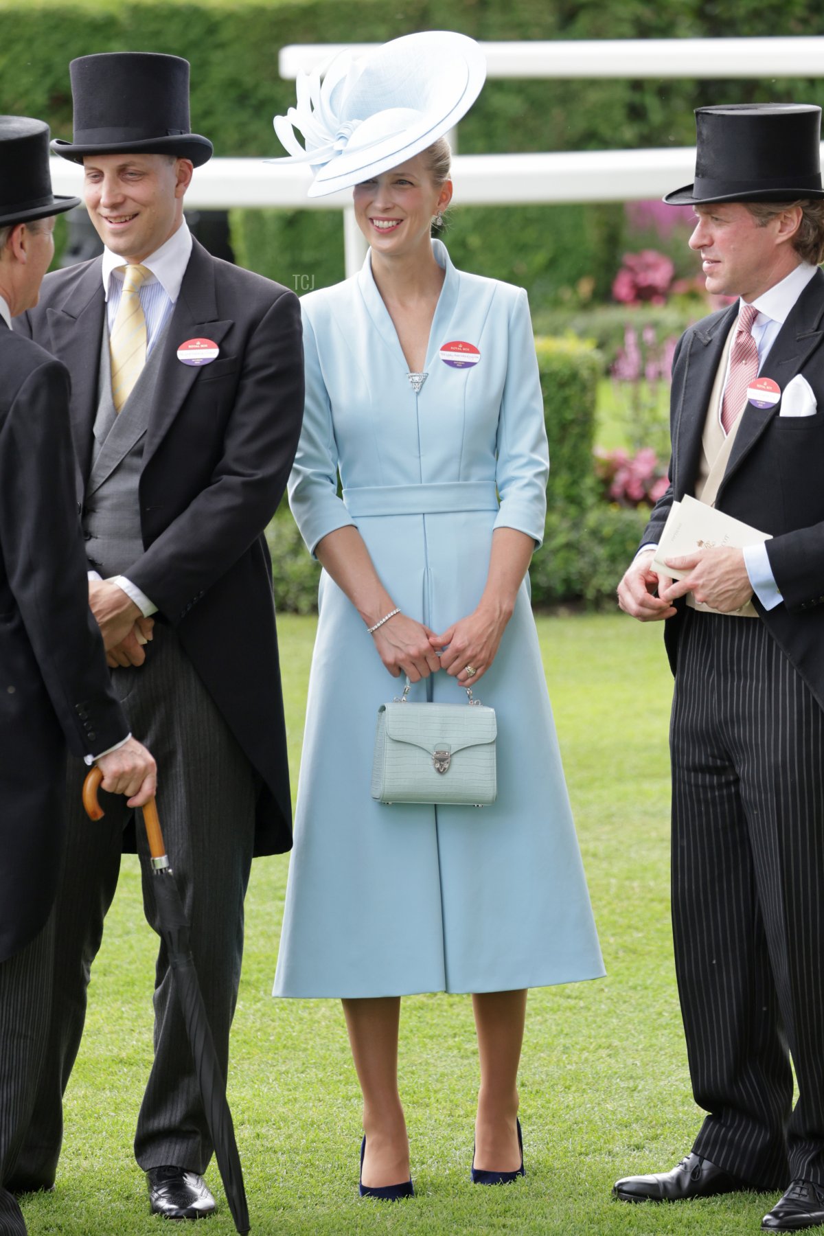 Lord Frederick Windsor, Lady Gabriella Kingston e Thomas Kingston partecipano al quinto giorno di Royal Ascot il 24 giugno 2023 (Chris Jackson/Getty Images)