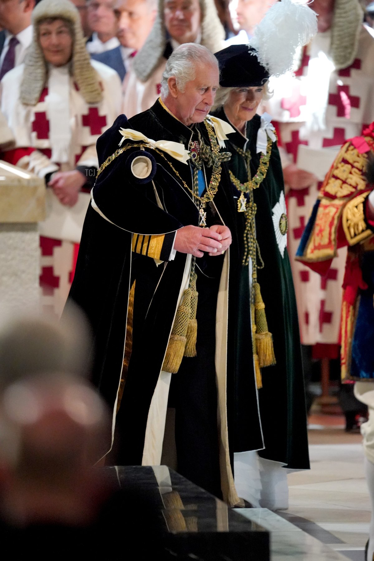 Il Re e la Regina partecipano a un servizio di ringraziamento e dedicazione presso la Cattedrale di St Giles a Edimburgo il 5 luglio 2023 (Jonathan Brady - Pool/Getty Images)