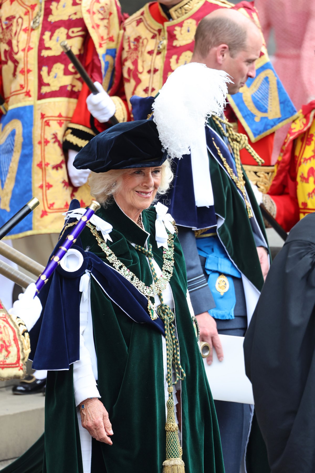 La Regina Camilla partecipa a un servizio di ringraziamento e dedicazione presso la Cattedrale di St Giles a Edimburgo il 5 luglio 2023 (Chris Jackson - WPA Pool/Getty Images)