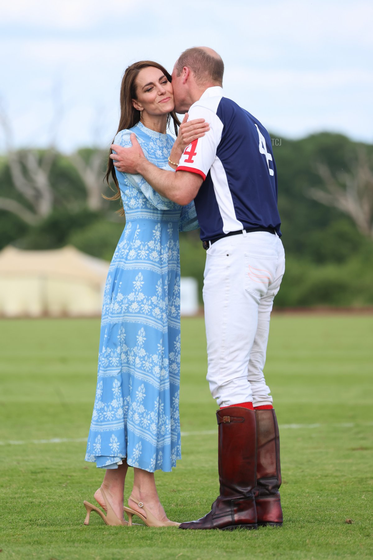 Il Principe e la Principessa del Galles partecipano alla Out-Sourcing Inc. Royal Charity Polo Cup 2023 al Guards Polo Club il 6 luglio 2023 a Egham, Inghilterra (Chris Jackson/Getty Images for TGI Sport)