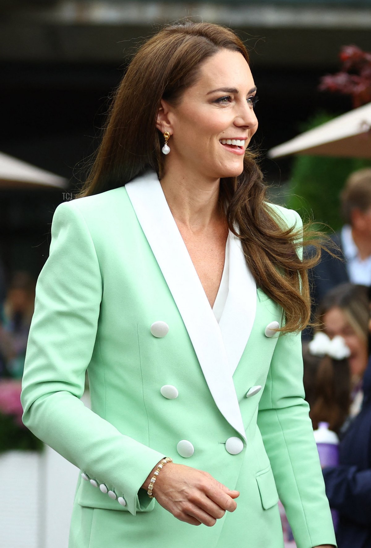 La Principessa del Galles arriva per partecipare al secondo giorno dei Campionati di Tennis di Wimbledon all'All England Lawn Tennis and Croquet Club il 4 luglio 2023 a Londra, Inghilterra (Hannah Mckay - Pool/Getty Images)